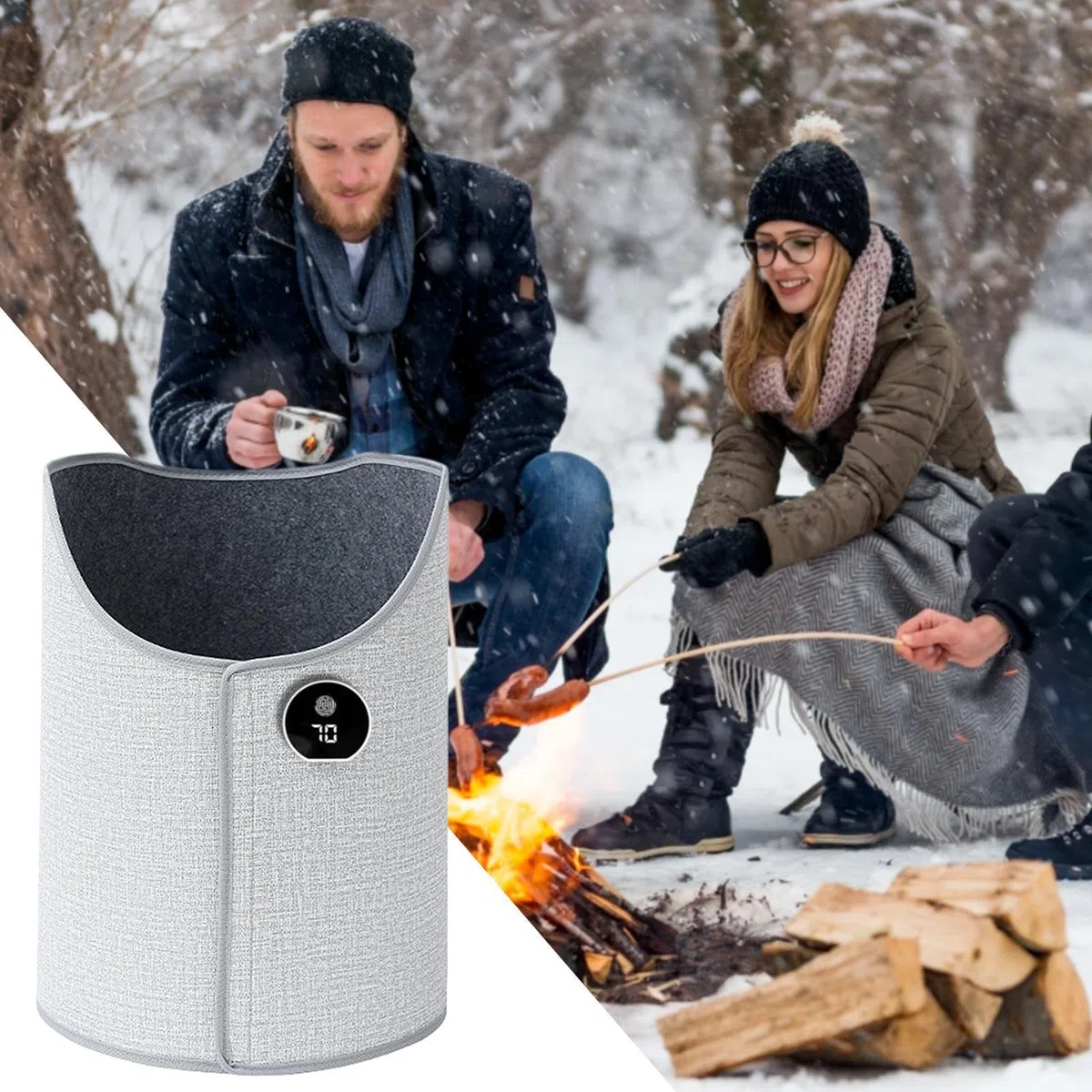 Calentador De Piernas Bajo Escritorio,Envoltura Ajustable De 5 Niveles - Calentador De Ambiente Plegable - Para Viaje Espacio Interior Habitación Descanso Camping Hogar Tienda Dormitorio