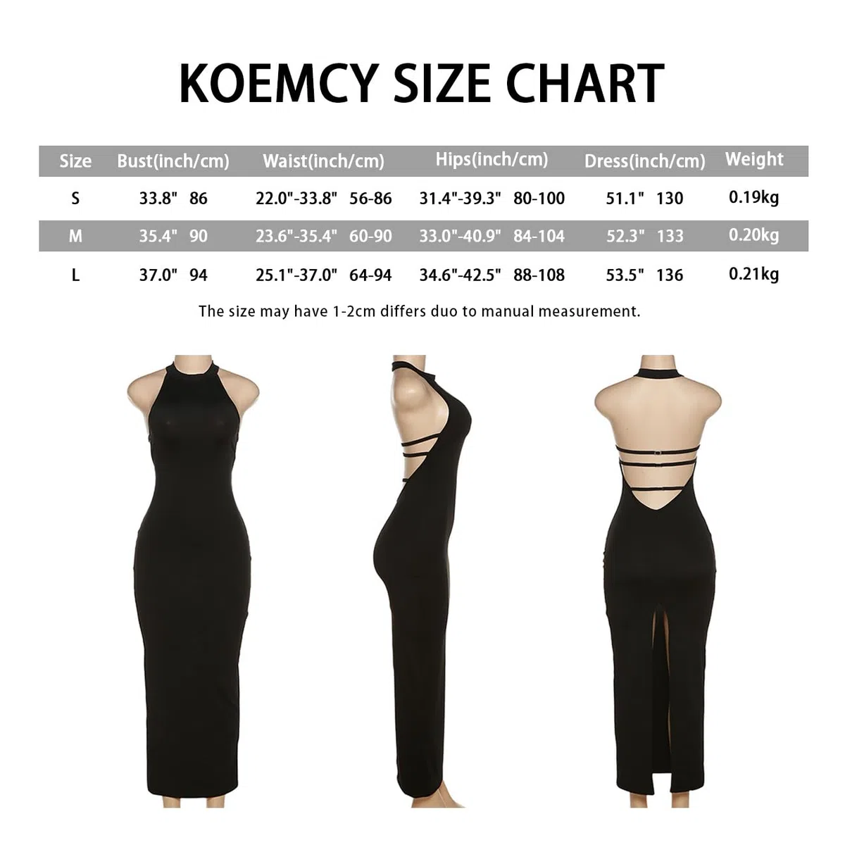 Vestido Sexy de Cóctel para Mujer Vestido de de Espagueti Halterneck Bodycon Vestido sin Mangas Vestido Largo sin Respaldo Verano