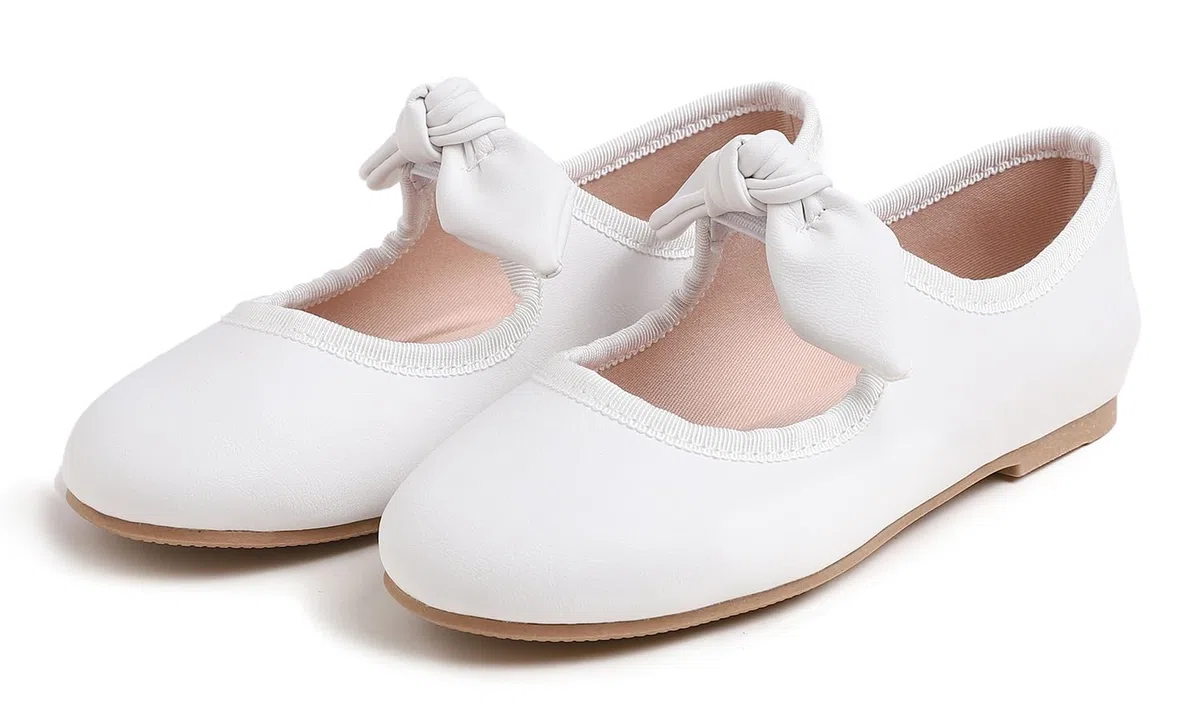 Feversole Bailarinas Niña de Vestir - Zapatos Cómodos para Ceremonias - Ballet Flats