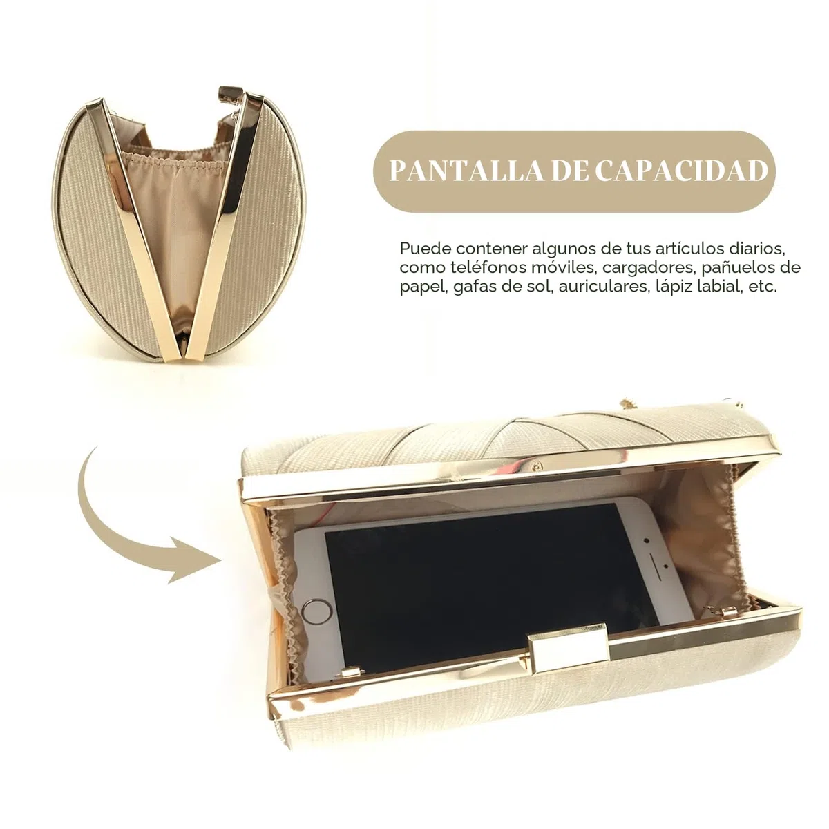 SUKUTU Bolso de Mano de Noche para Mujer Bolso de Satén para Boda Fiesta Noche Borla Colgante Cóctel Graduación, Bolsos de Mano