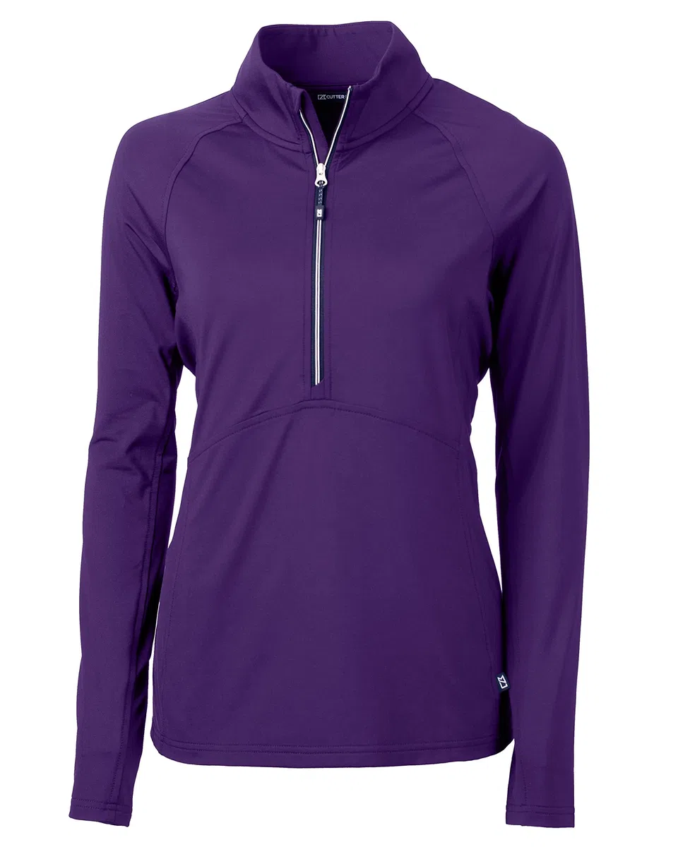 Cutter & Buck Long Sleeve Adapt Eco Knit Half Zip Pullover Camisa Mujer (Pack de 1)