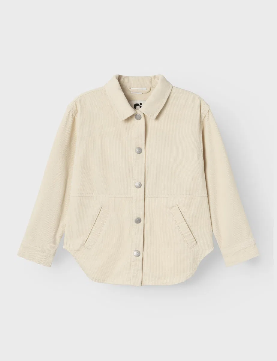 NAME IT NKFSYS Cord Loose Overshirt 7299-CY O, Blusa de Manga Larga Niñas, Summer Sand,