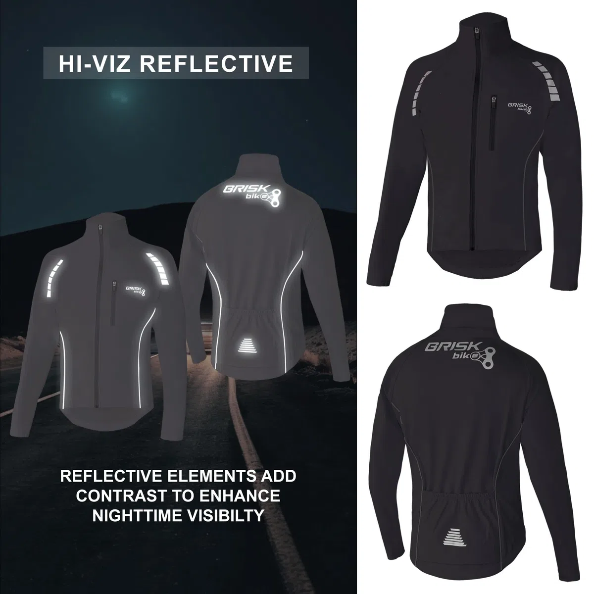 Brisk Bike Chaqueta de ciclismo Chaqueta de ciclismo ultraligera y transpirable para correr