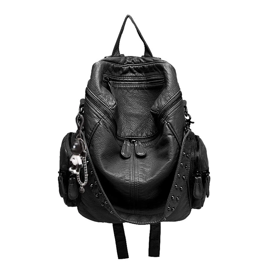 BUKESIYI Mujer Bolsos Mochila Niña Vestir Antirobo Pequeña Casual Bandolera Portatil PU Cuero Piel ES78222