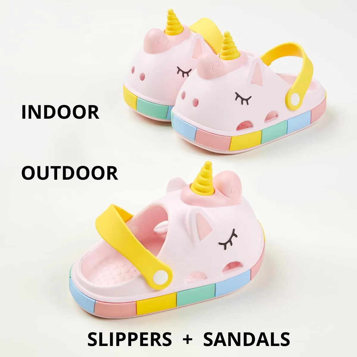 OrJana Sandalias Unicornio. Zapatillas piscina antideslizantes. Zapatillas de verano. Zuecos Sabot impermeables
