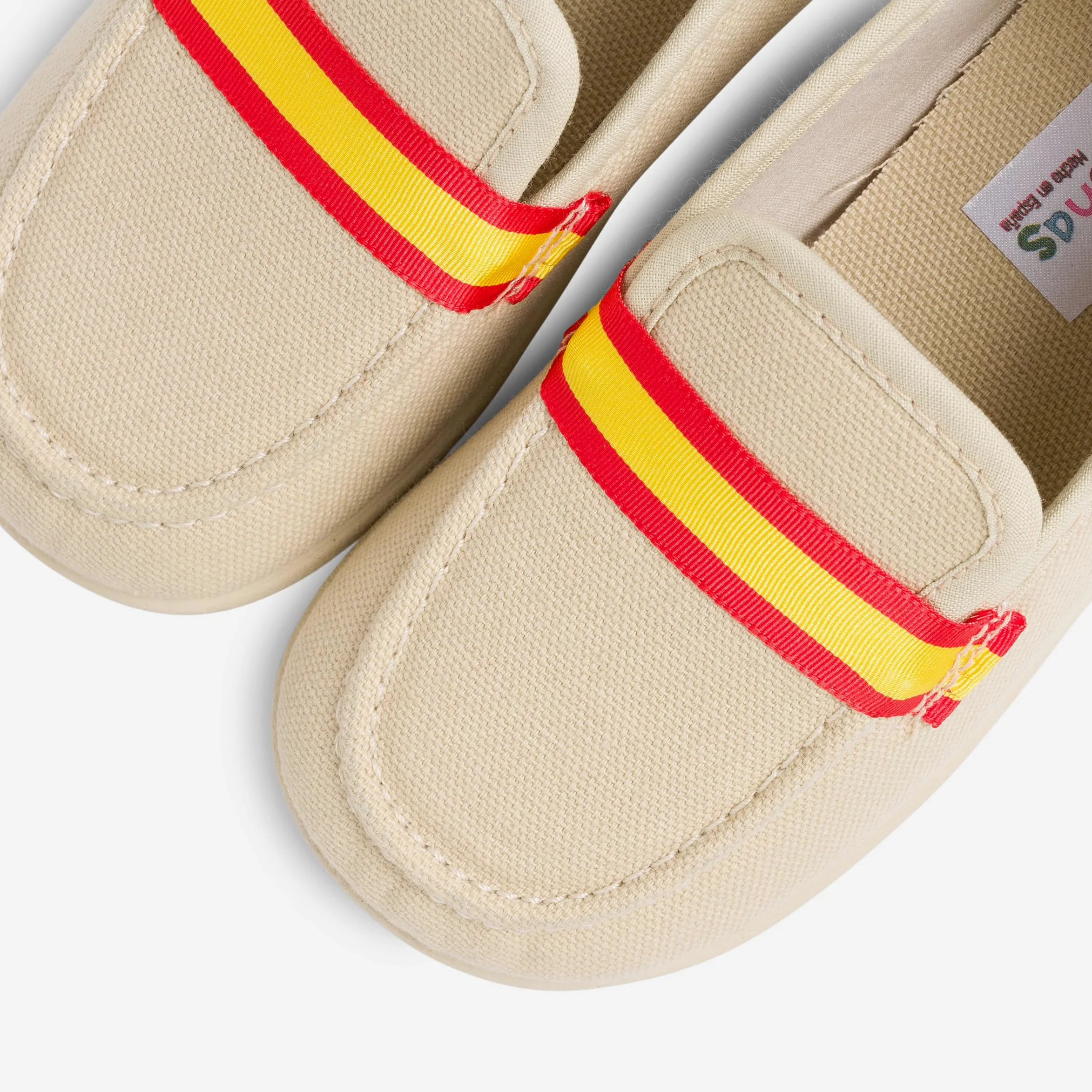 Pisamonas Mocasines Niño Tela Bandera Tallas Altas