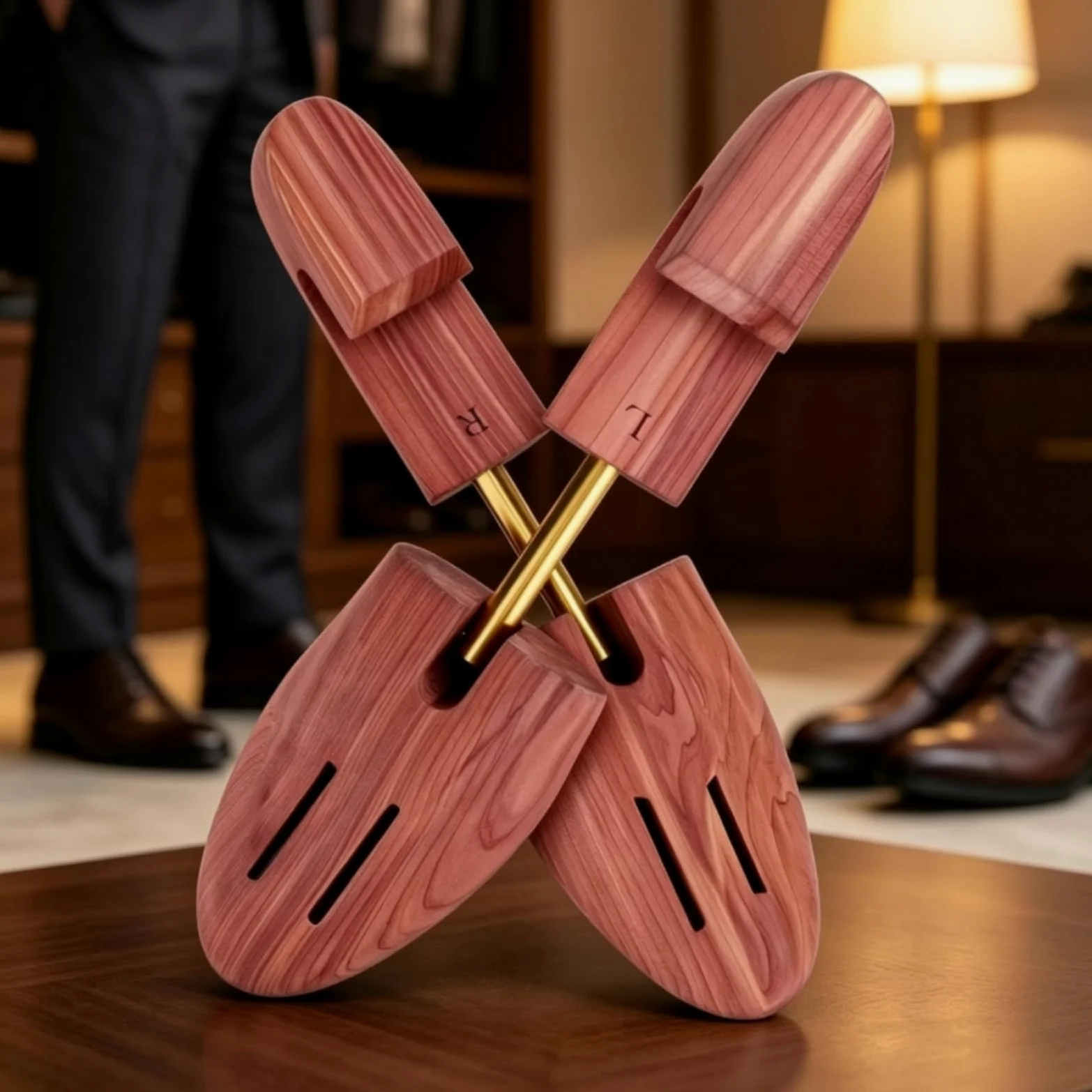 Hormas Cedro Hormas Cedro Antiolor Soporte para Calzado Zapatos con Resorte para Armario