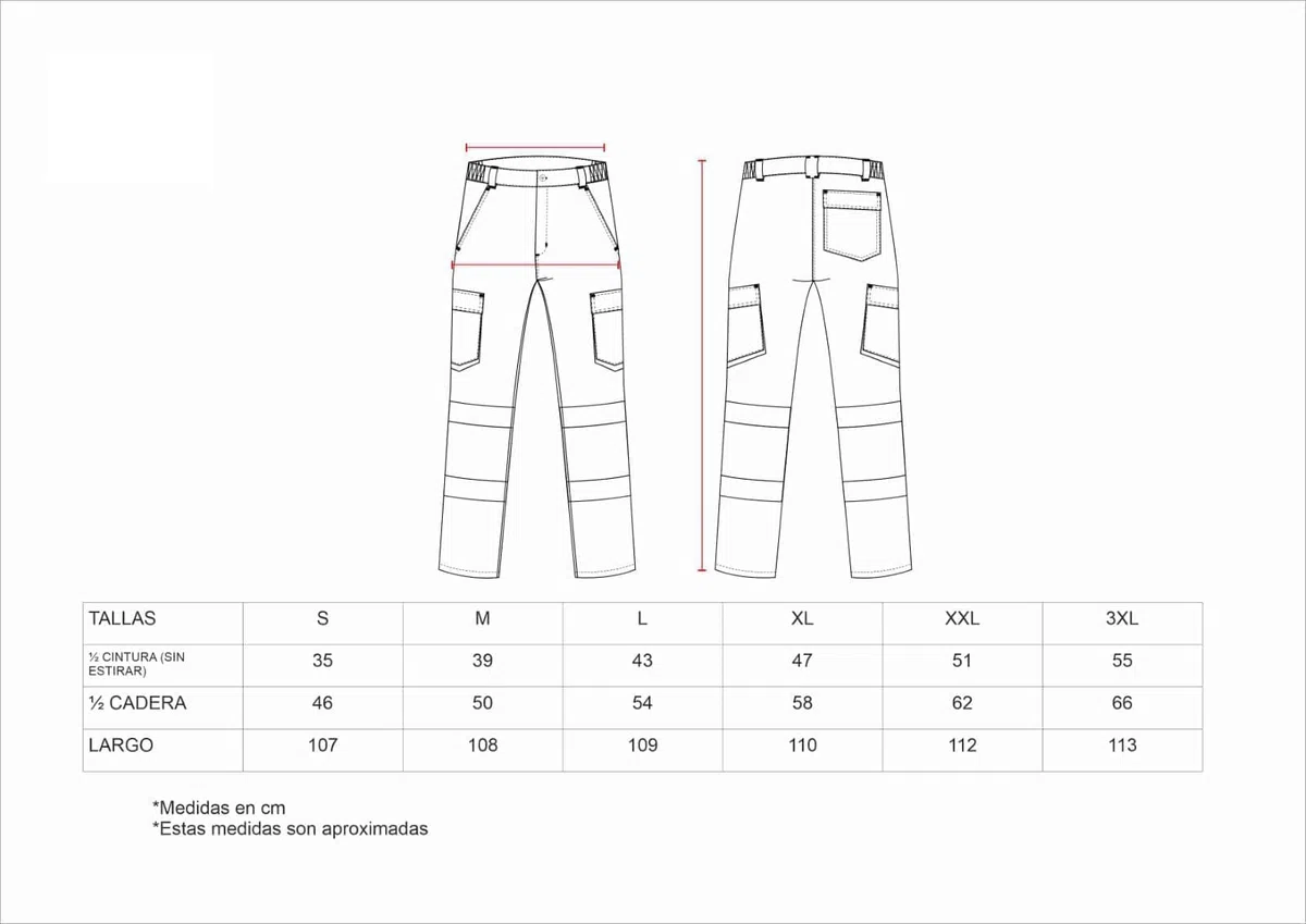 WORKTEAM Pantalón de Trabajo Slim Fit de Alta Visibilidad con Cintas Reflectantes, Multibolsillos y Tejido Elástico. EN ISO 20471. Clase 1. Unisex