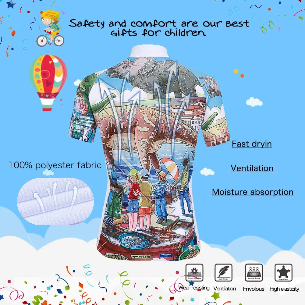 2019 Nuevo Transpirable para Deportes al Aire Libre Ropa Ajustada Cuerpo Pantalones + Tops Niño ciclimo Maillot