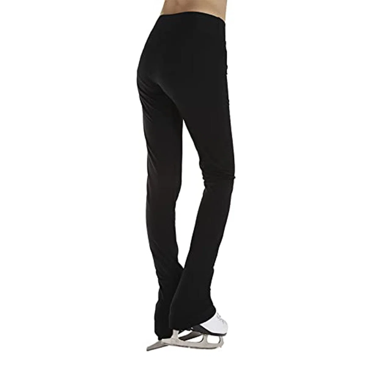 ZMIN Leggings negros para patinaje sobre hielo, mallas transpirables para patinaje artístico sobre las botas, ropa deportiva