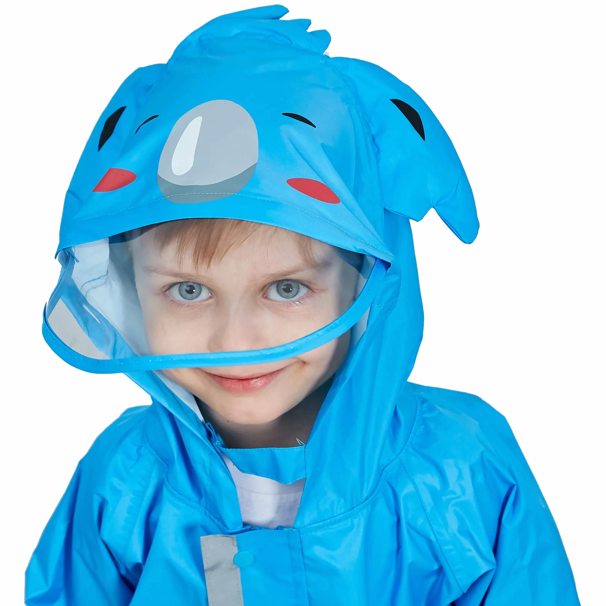 Impermeable Chaquetas Lluvia Capucha Niña Niño Chubasqueros Infantil Traje de Lluvia Mono Grande Poncho Escuela Running Reflectante Capa Unisexo Amarillo Azul Rosa Verde 3-10 años