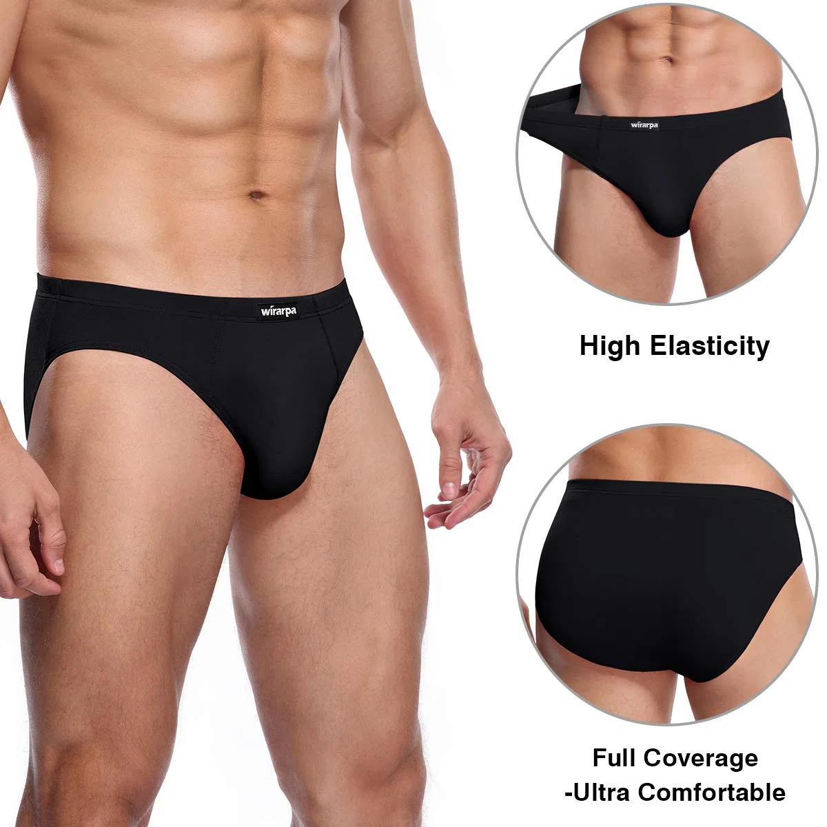 wirarpa Slip Microfibra Hombre Modal Ropa Interior Briefs Calzoncillo para Hombre Pack de 4