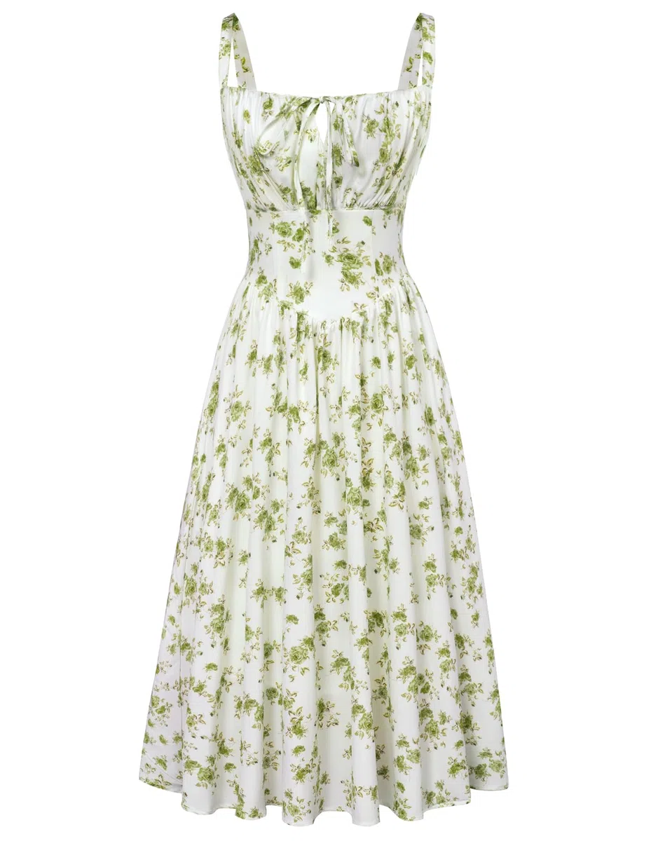SCARLET DARKNESS Vestido para mujer victoriano de floral y