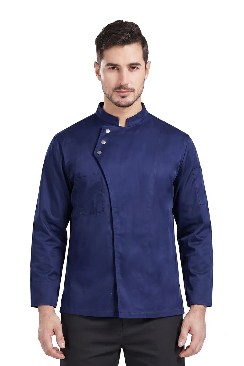 Nanxson Chaqueta de Chef Abrigo de Chef Uniforme de Manga Larga, Panadero, Chaqueta, Utensilios de Cocina con Bolsillo CFM0057