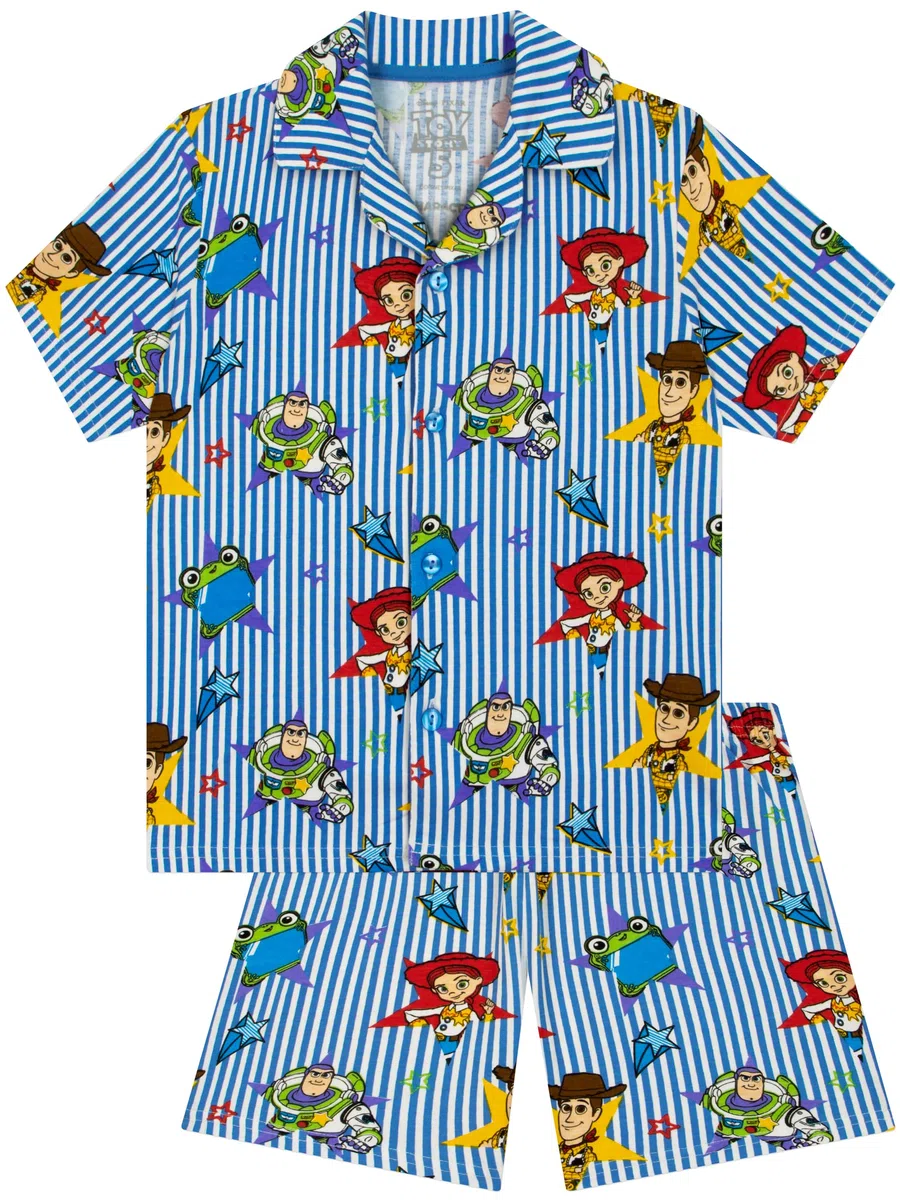 Disney Pijama Toy Story, Conjunto Niño Verano Abrocharse, Pijama Niño Buzz Lightyear, Woody Y Jessie