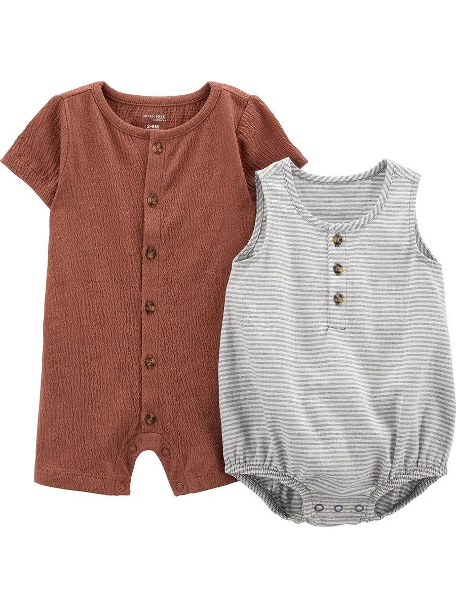 Simple Joys by Carter's Bebé-Niños Mono con Botones