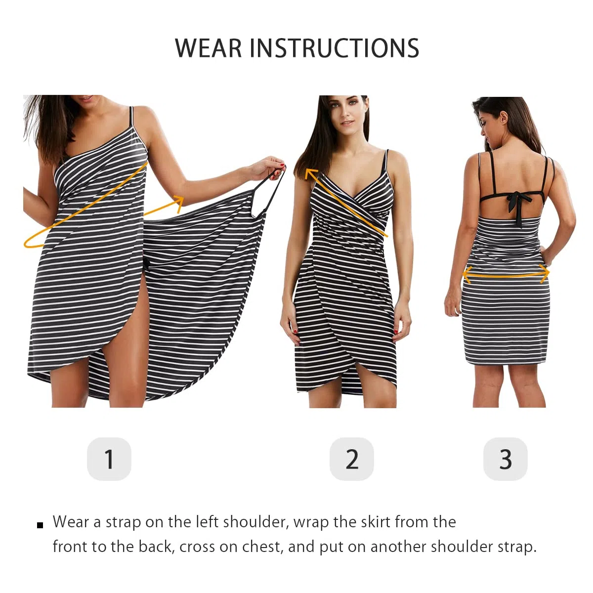 LumiSyne Vestido De Playa Mujer Bikini Cover Ups Vestido De Bikini Raya Moda Sexy Cuello En v Ropa De Baño Camisolas Pareos De Playa Talla Grande