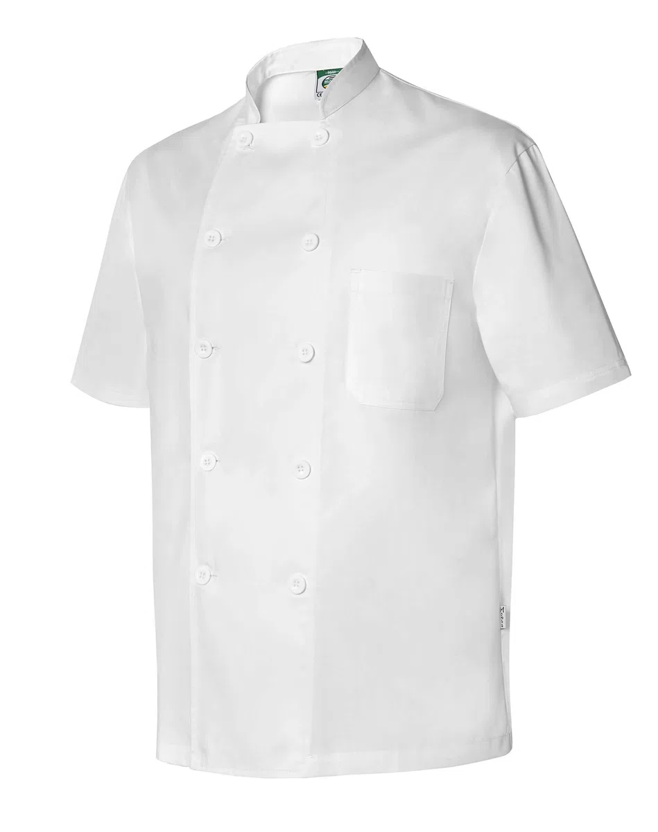 Chaquetilla Uniforme Hostelería De Verano Unisex De Manga Corta con Bolsillos. Ropa Cocina/Cocinero/Cocinera/Chef. Ref: 4114