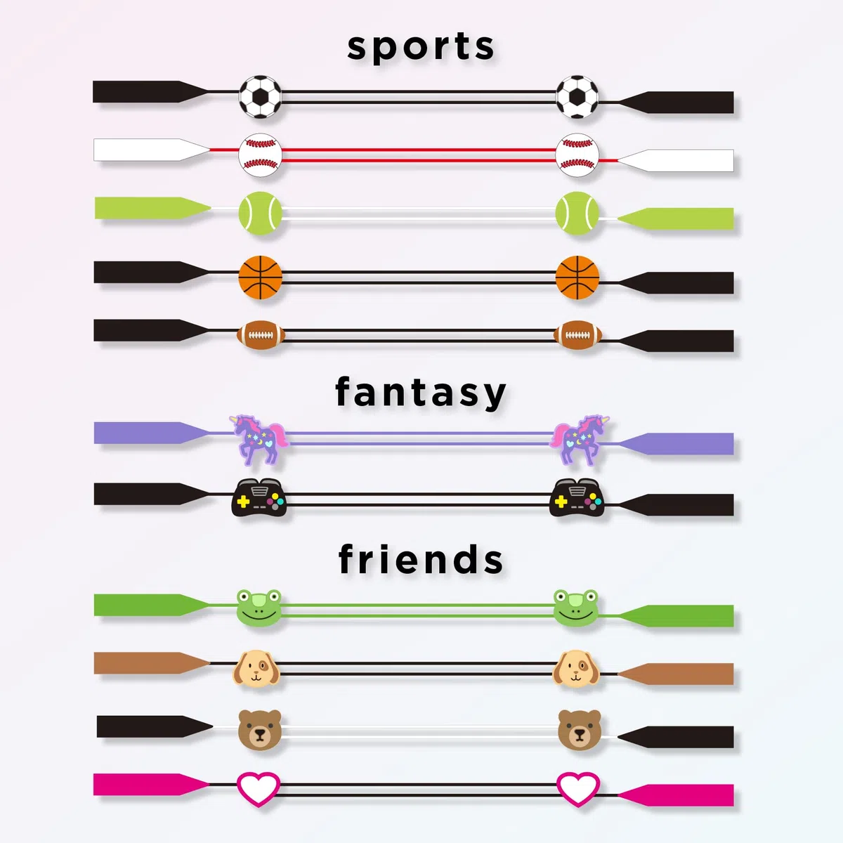 Pilotfish Basics Correa para gafas, soporte para gafas sin cola, correa ajustable para gafas para niños, soporte antideslizante para gafas deportivas, baloncesto, baloncesto de 12 pulgadas