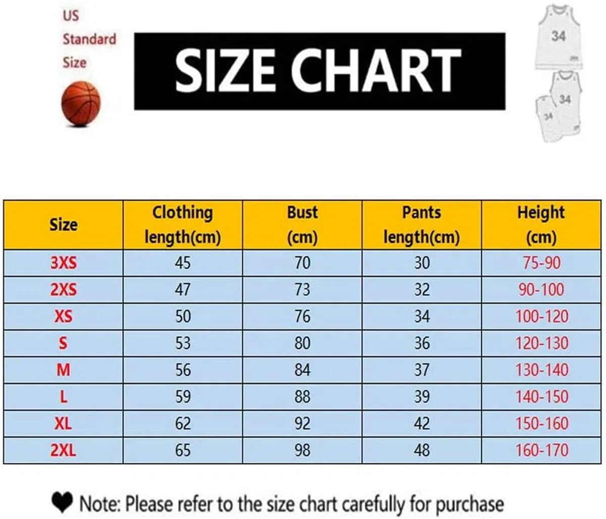 Set de Baloncesto Infantil de 2 Piezas,Juego de Baloncesto Infantil Unisex de 2 a 16 años,Camiseta de Baloncesto Infantil