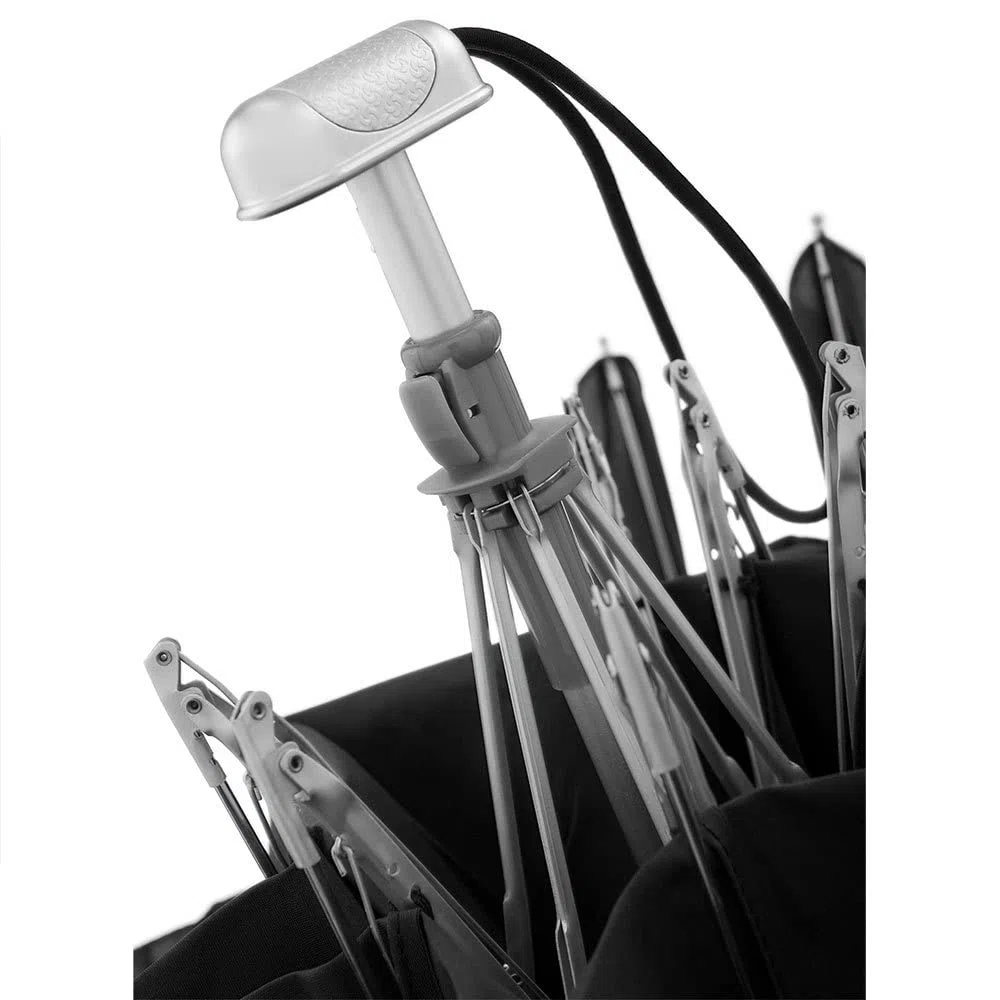 Samsonite Alu Drop S - 3 Sección Mini paraguas planas, 23 cm, negro
