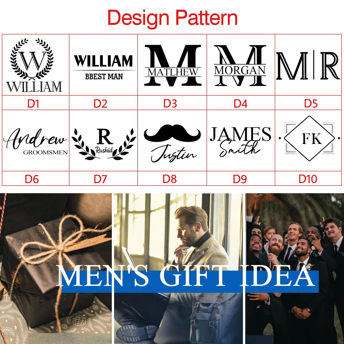 Neceser personalizado para hombre, Estilo 1 - Personalizado, Bolsa de transporte para hombre con gancho para colgar