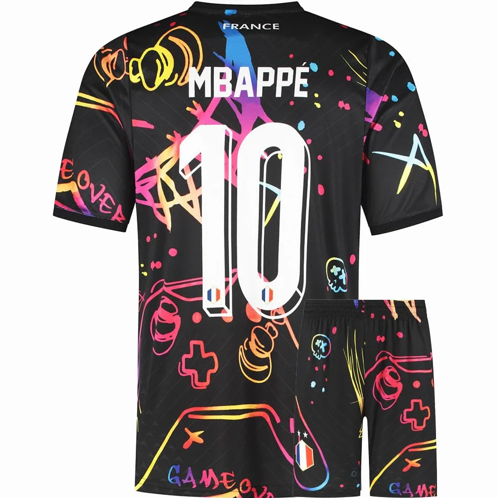 Camiseta Mbappe Niño - Camiseta de Fútbol de Francia - Kit de Juego - Equipación de fútbol - Chico - Ropa de Futbol - Talla 116