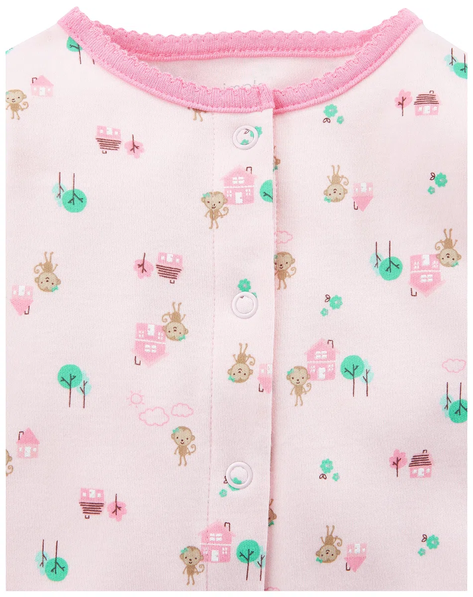 Simple Joys by Carter's 2-Pack Cotton Snap Footed Sleep and Play Pijamas para bebés y niños pequeños Bebé-Niñas (Pack de 2)