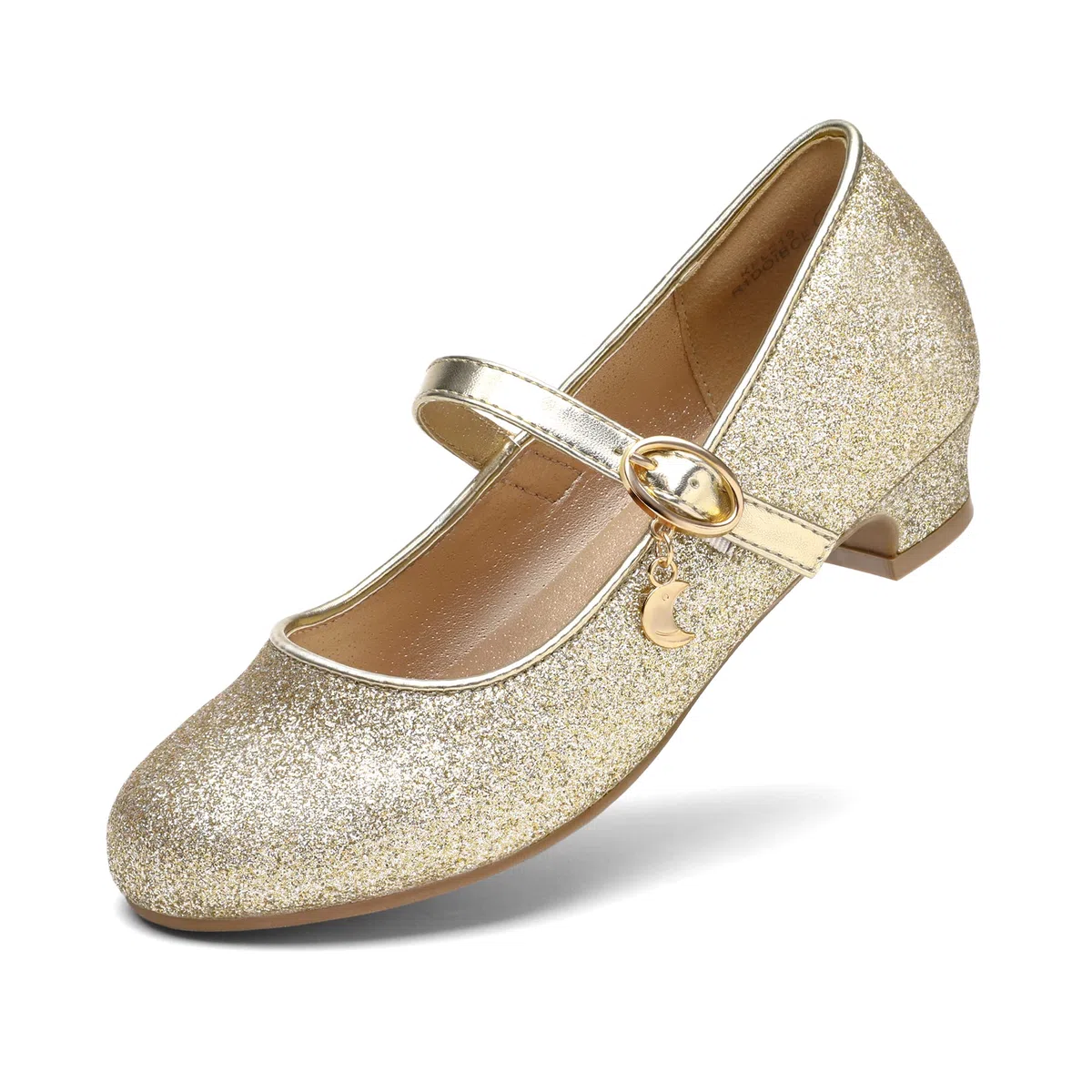 DREAM PAIRS Kids Bailarinas Niña Zapatos de Vestir de Tacón Cómodos para Fiesta Ballet Flats Chicas Princesa Brillante KFL219,Size 30,Oro,KFL219