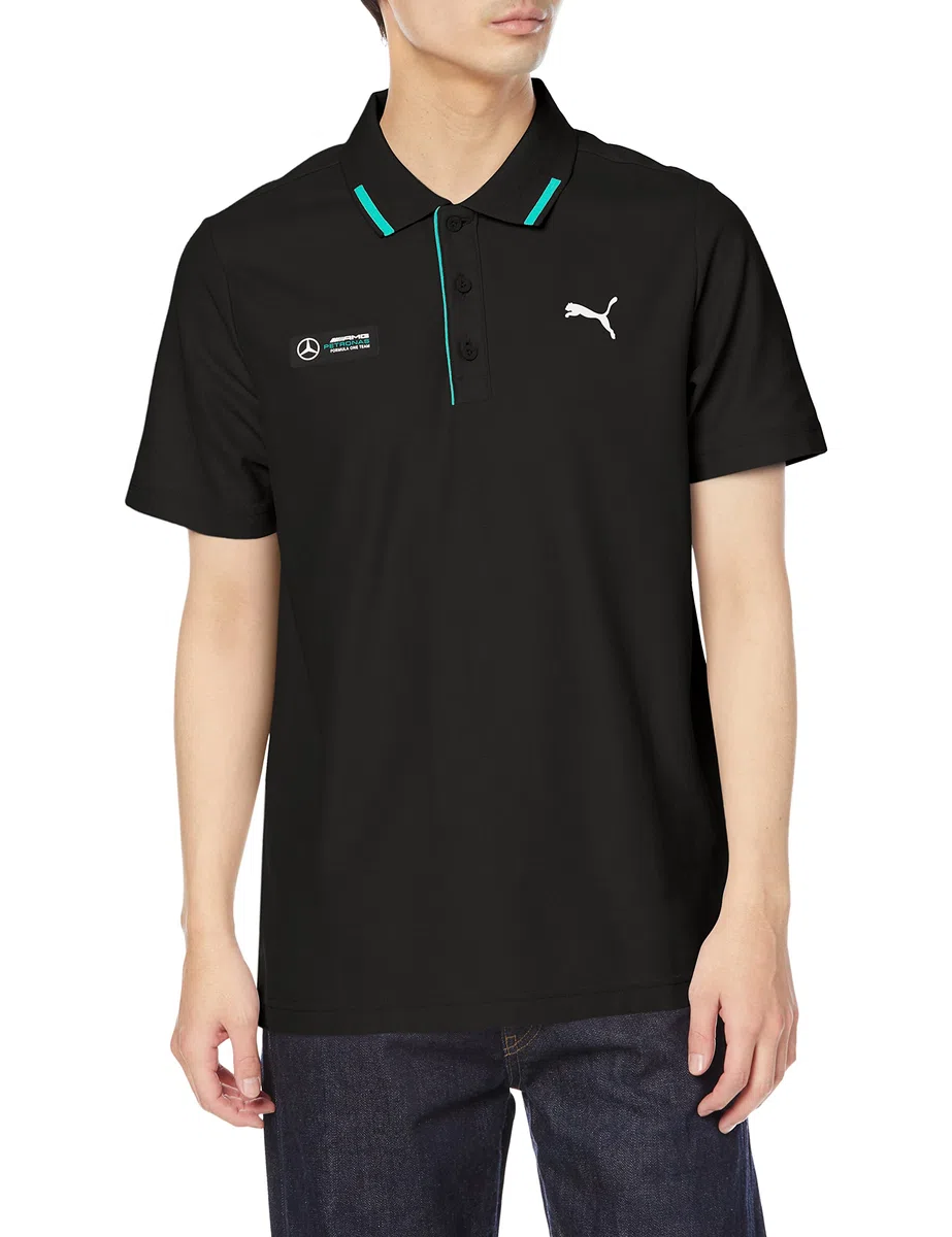 2022 Mercedes Basic Polo Football Soccer T-Shirt Camiseta (Black)