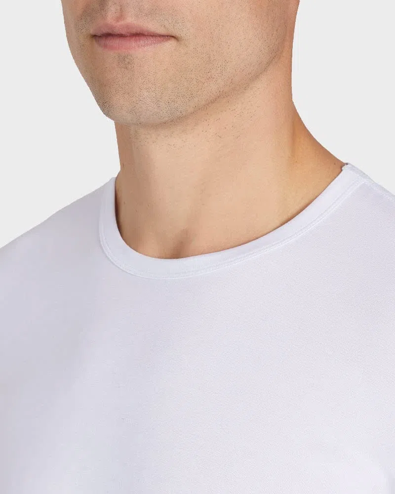 32 DEGREES Paquete de 2 camisetas térmicas ligeras con cuello redondo para hombre