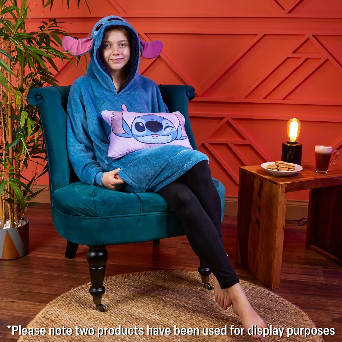Disney Stitch Batamanta con Capucha Niños - 2 en 1 Sudadera de Forro Polar Grande Baby Yoda - Regalos Stitch Navidad