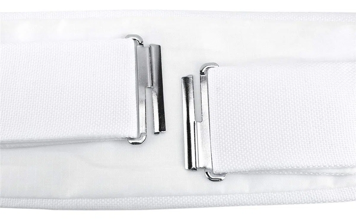 TigerTie - Faja para hombre de piqué en un solo estampado. Blanco Talla única