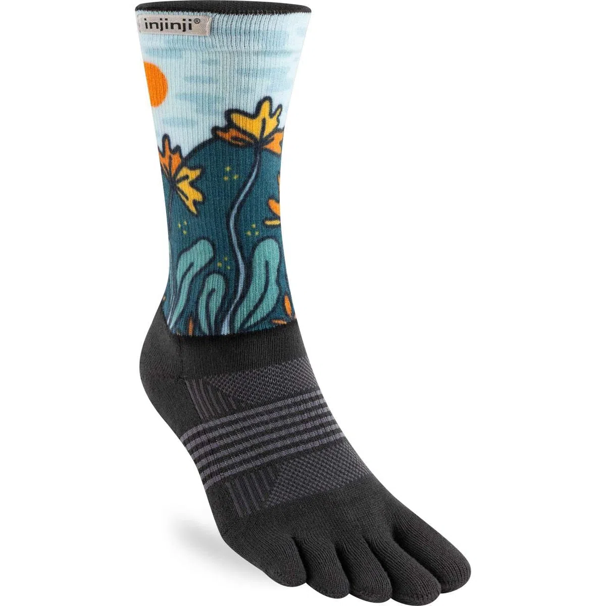 Injinji Calcetines con dedos para mujer, diseño de artista, talla M/L, amapola, M/L