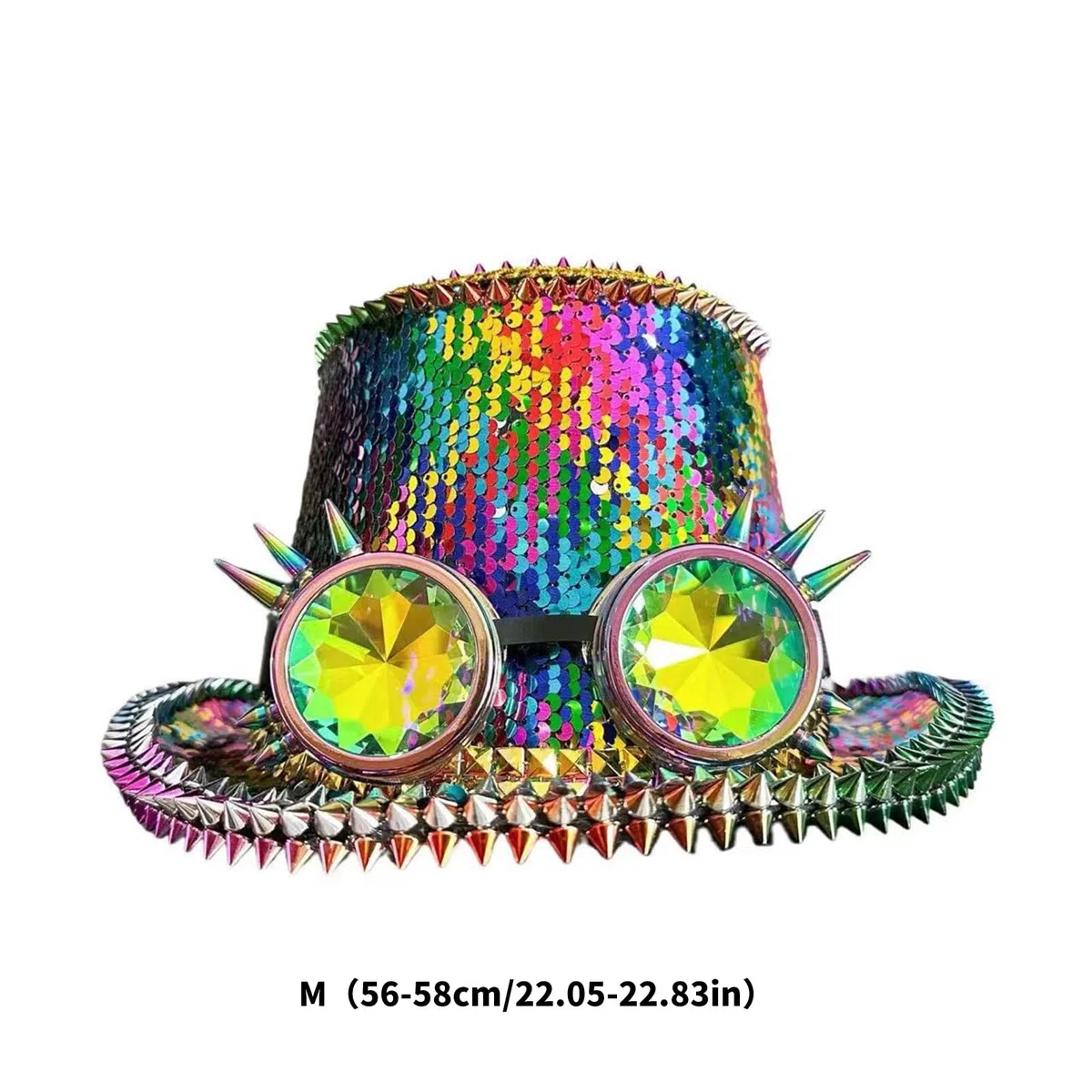 Sombrero marino de lentejuelas brillantes con gafas remachadas para despedida de soltera, despedida de soltera, capitán para eventos formales, disfraz de fiesta