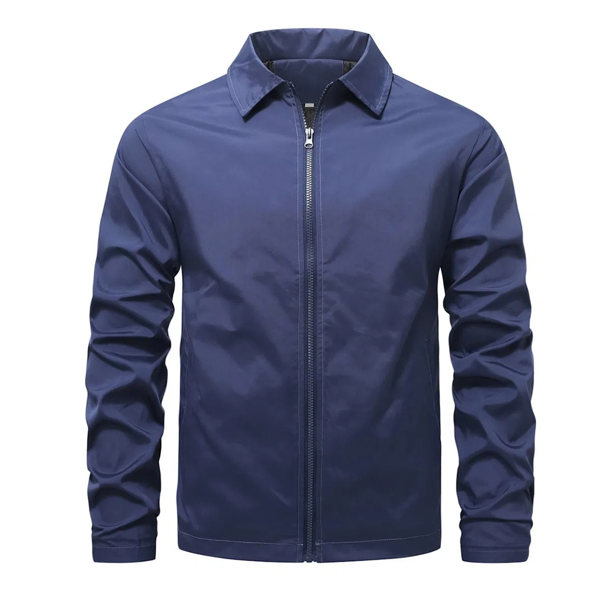 Generisch Chaqueta de entretiempo ligera con cremallera para hombre - Cazadora clásica para primavera y otoño | Chaqueta de ocio impermeable y resistente al viento