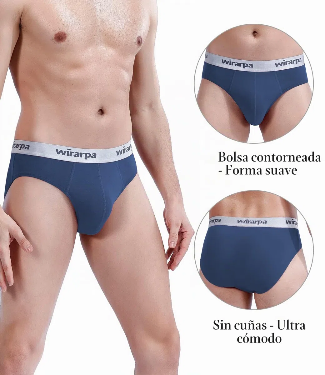 wirarpa Calzoncillos Slips para Hombre Algodón Elástica Talla S-XXL