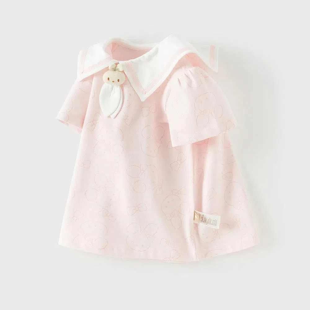 CYBHSM - Camisetas de verano con estampado de dibujos animados para niñas, camisetas de algodón de manga corta para niños, ropa casual al aire libre