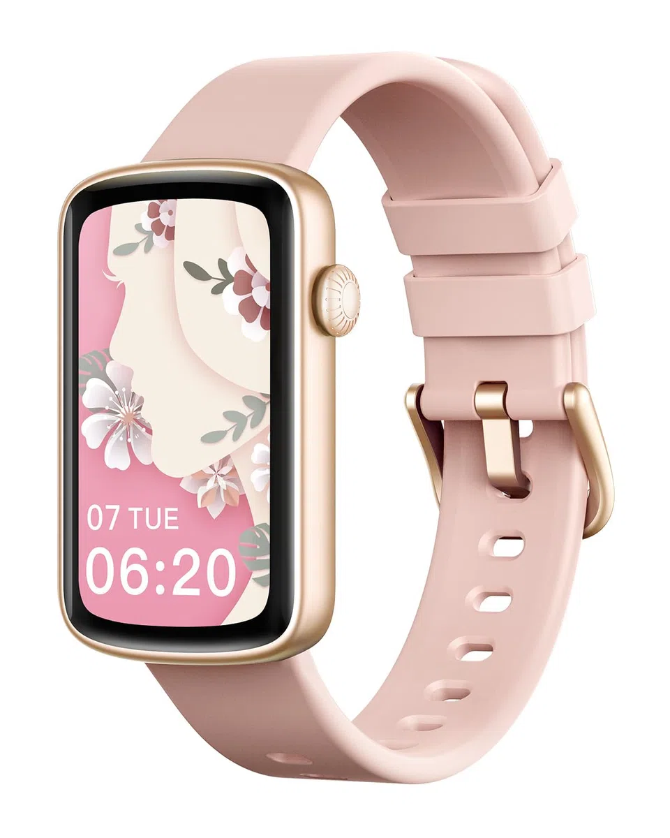 Reloj Inteligente para Mujer con Oxímetro, IP68 Impermeable, DIY Esfera, Monitor Sueño, Podómetro, Pulsómetro, Smartwatch para Android iOS (Rosa)