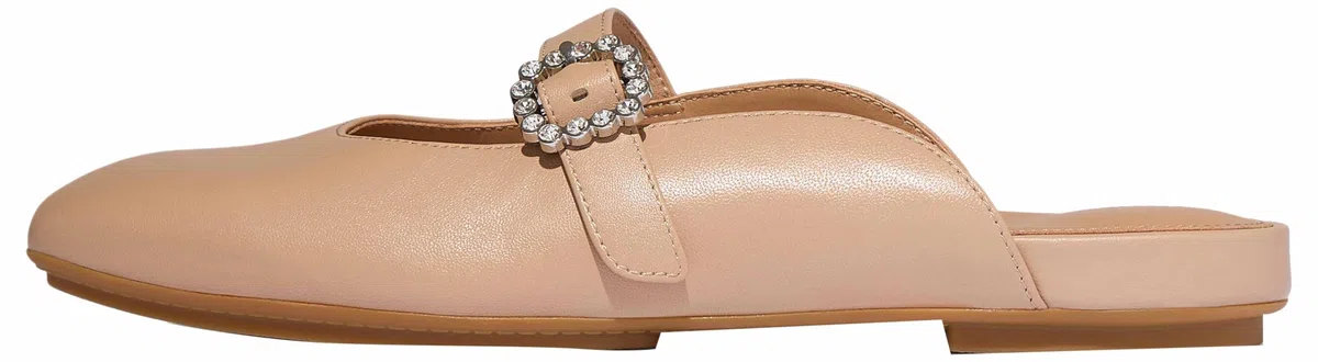 Fitflop Women's Delicato Crystal-Buckle Mary-Jane Mules Flat