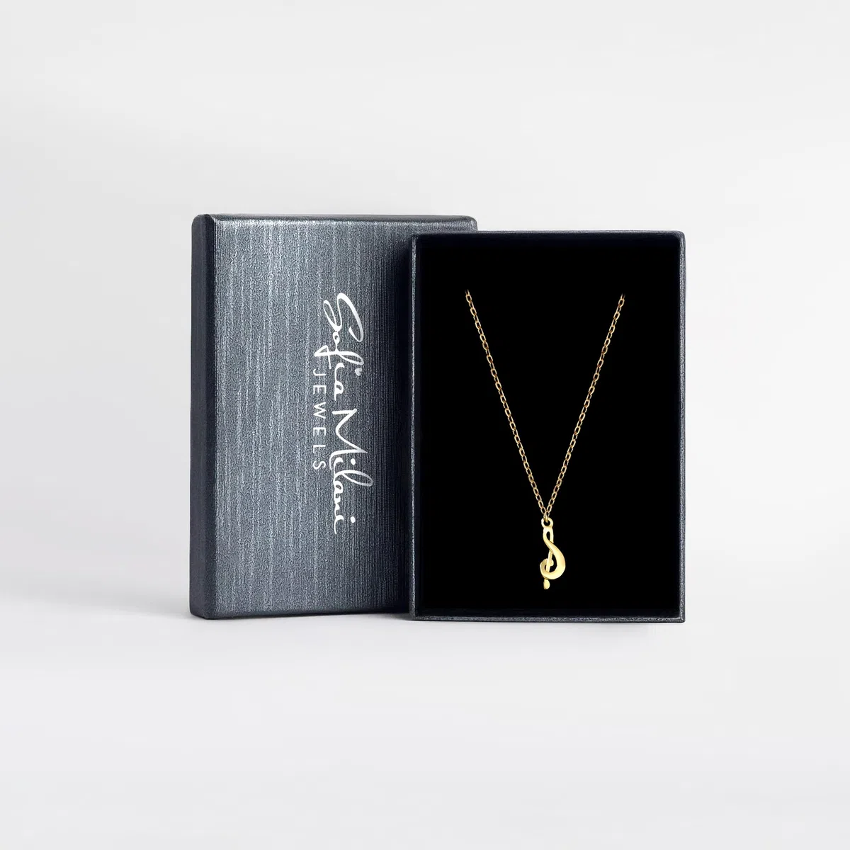 Sofia Milani - Collar para Mujeres en Plata de Ley 925 - Colgante de Música Clave de Sol