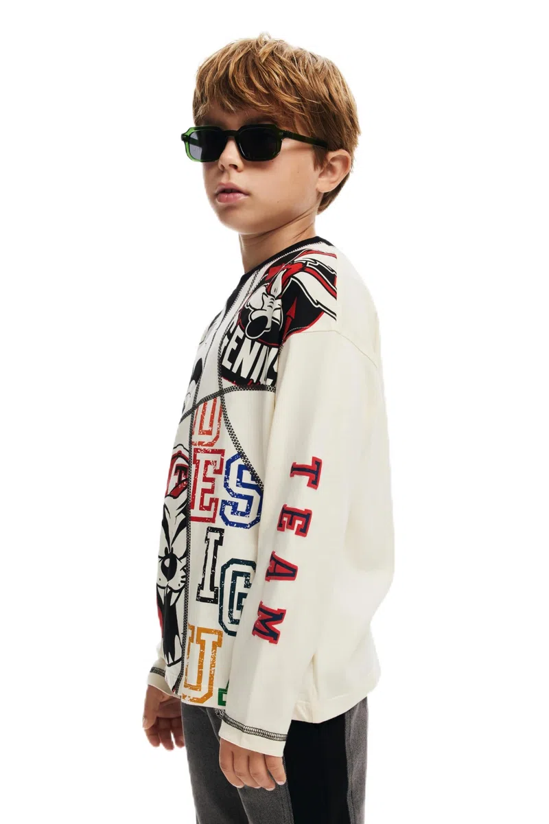 Desigual Boy Knit T-Shirt Long Sleeve Camisa Niños