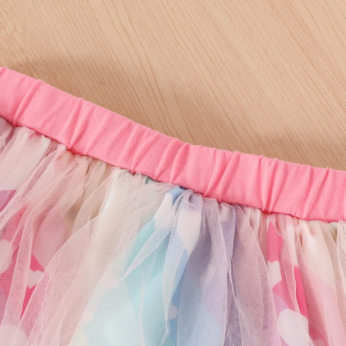 Conjunto de Cumpleaños para Niña Pequeña, Camiseta con Bordado de Letras+ Colorida Tutú Falda de Tul Vestidos de Cumpleaños para Niñas 1-6 Años