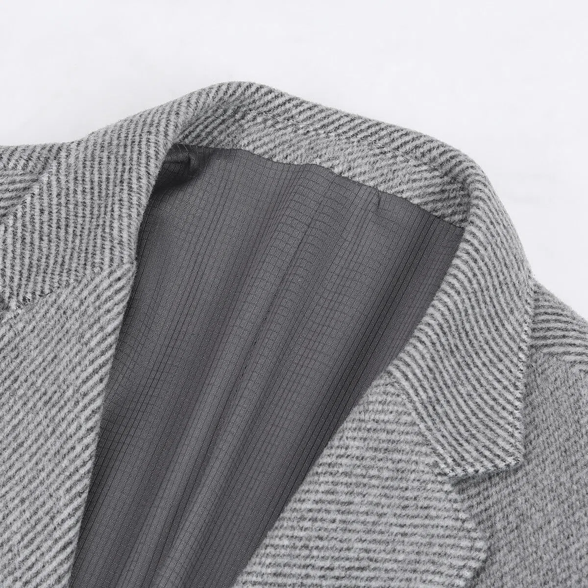 Allthemen Blazer Hombre Formal de Lana Chaqueta Ajustada con Dos Botones a Cuadros para Invierno