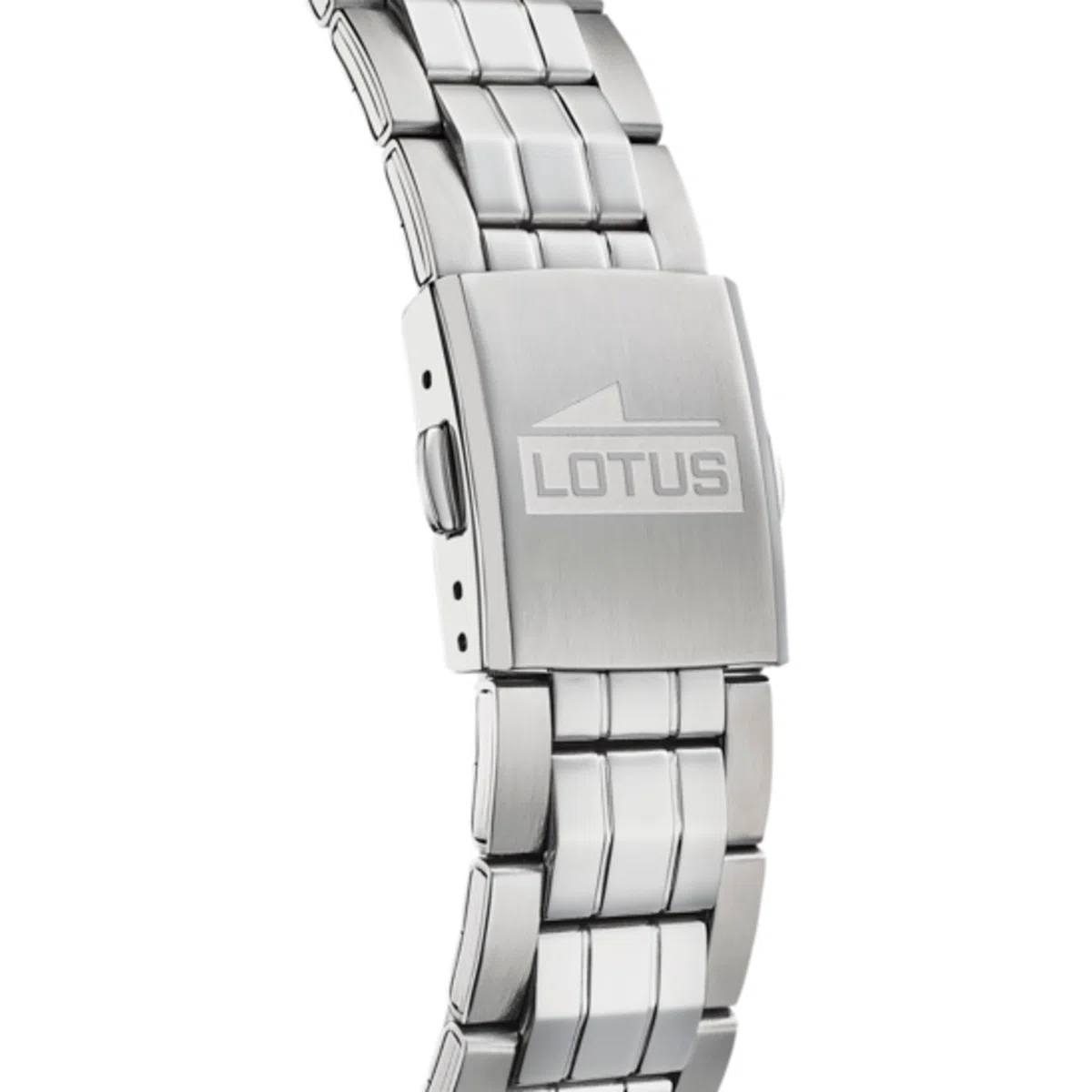 LOTUS Reloj Hombre Analógico de Acero Inoxidable 316l Plateado - Movimiento de Cuarzo - Calendario - Cristal Mineral de Alta Resistencia - Resistente al Agua 10 ATM Clásico 18670
