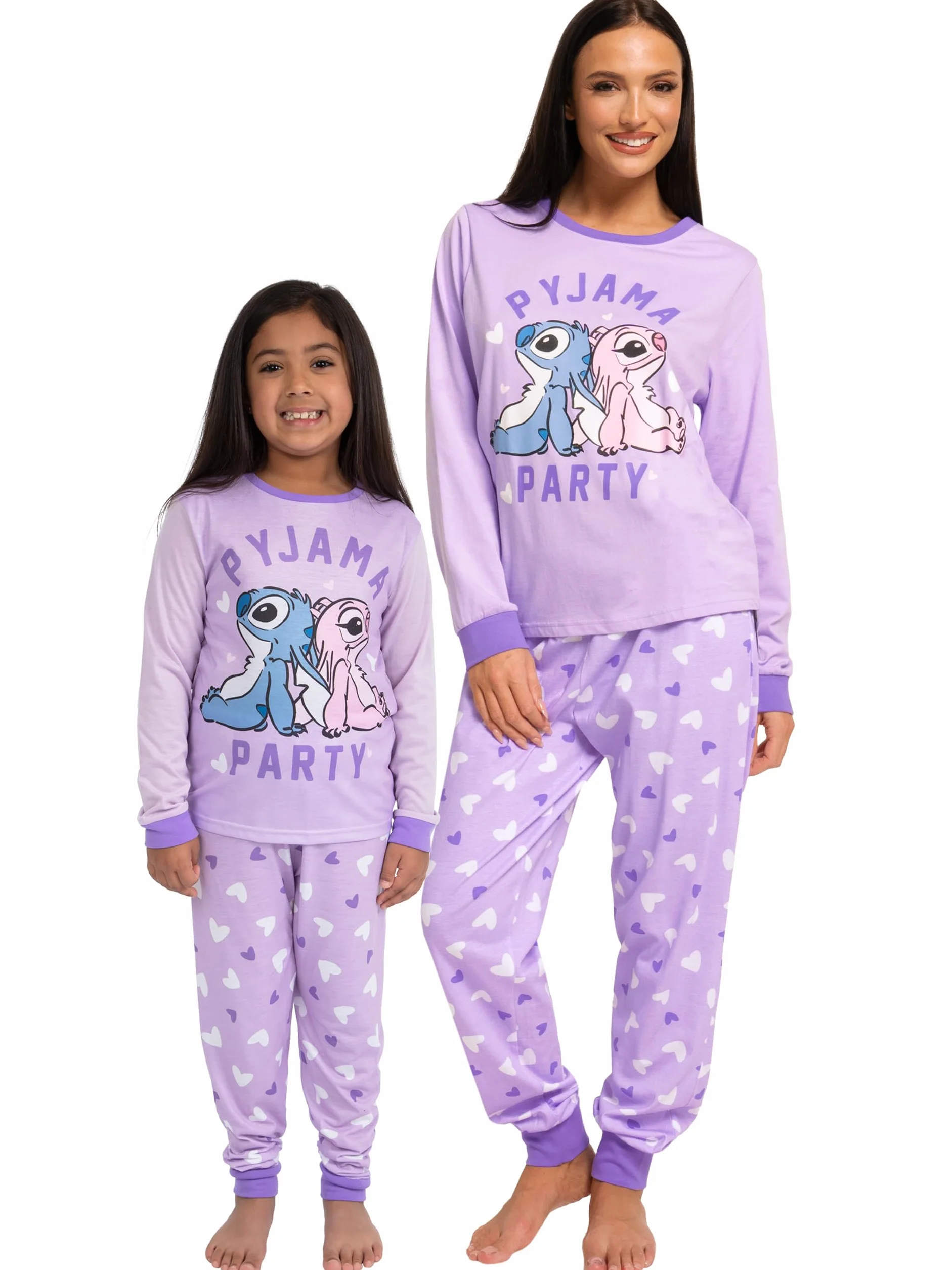 Disney Pijamas Stitch Niña | Pijama Familiar A Juego | Stitch Y Angel Pijama Niña | Pijamas Familiares Iguales