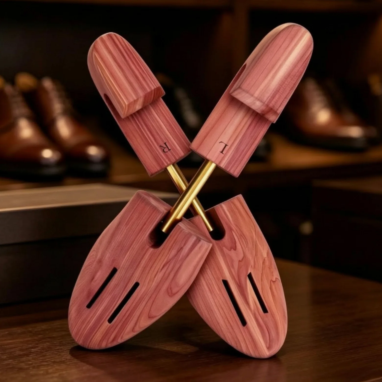 Hormas Cedro Hormas Cedro Antiolor Soporte para Calzado Zapatos con Resorte para Armario