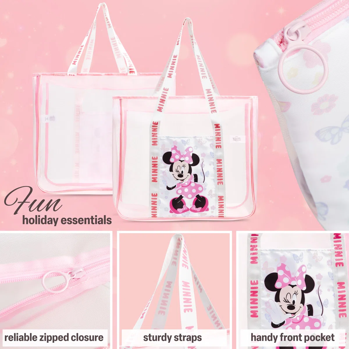 Get Trend Bolso de Playa Mujer Adolescente Bolsa de Verano con Neceser Pequeño para Piscina y Vacaciones Viajes Accesorios para Mujer