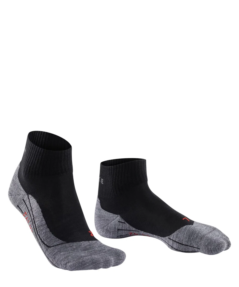 FALKE mujer TK5 Short calcetines para senderismo amortiguación ligera antiampollas transpirable secado rápido regulación del clima antiolores lana hilo funcional 1 par