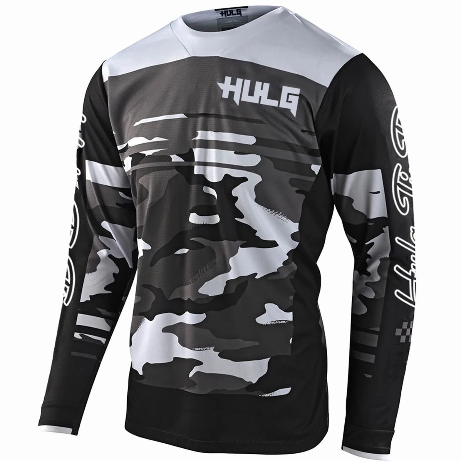 Maillot De Ciclismo para Hombre/Camisetas De Motocross De Manga Larga, Bicicleta De Montaña MX MTB, Material Ligero, Material Transpirable, Ajuste Holgado Cómodo